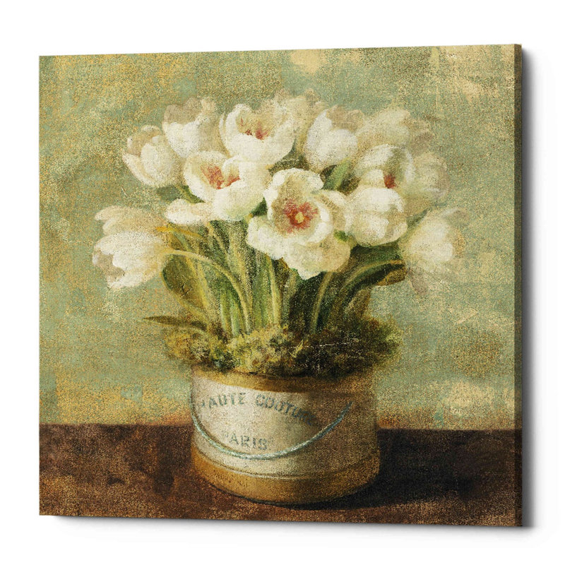 «Hatbox Tulips», impression sur toile tendue
