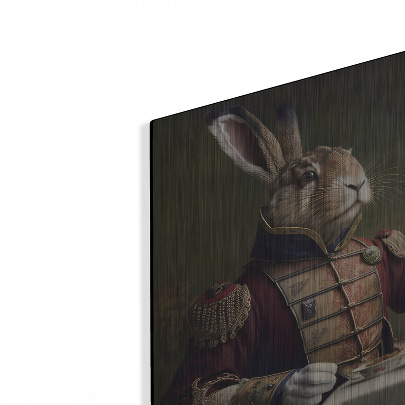Art mural en métal Trinx «March Hare Red suit» par The Golden Valley, H 12 po x l 12 po