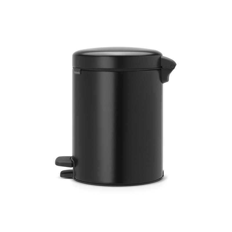 Brabantia NewIcon Step On Trash Can, 1.3 Gallon (5 Liter), Matte Black