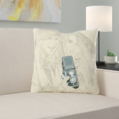 Housse de coussin d'extérieur carré Bohn Girl