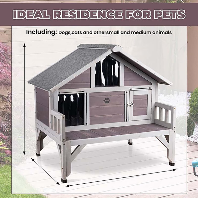 Abri pour chat d'extérieur résistant aux intempéries pour chat pour animaux de compagnie