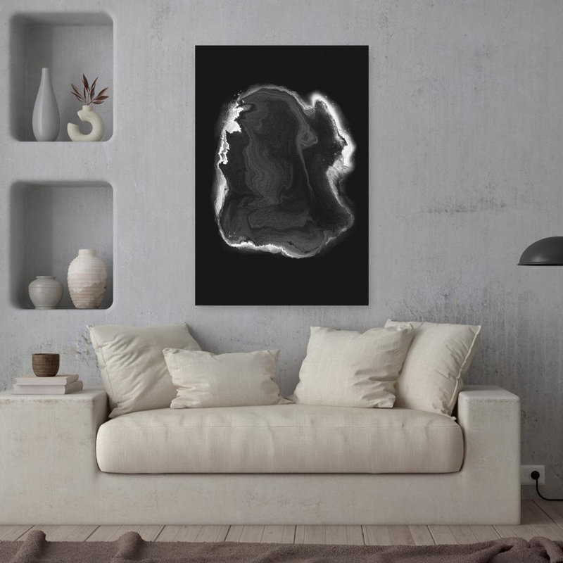 Data Points III Abstract Retro Landscape Nature Wall Art, H 36 po x l 24 po
