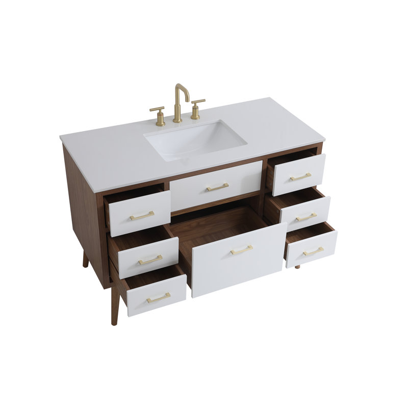 Steinfeldt 48' Single Bathroom Vanity Set, Blanc