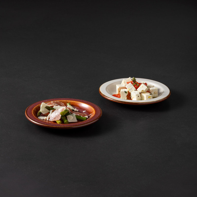 Poterie Handmade Stoneware Appetizer Plate, Caramel