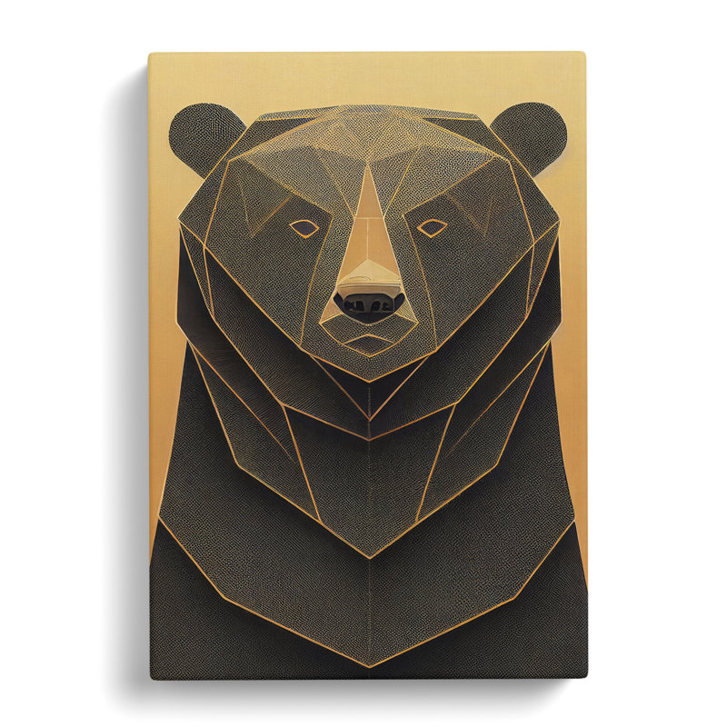 XC1022-1674X Contemporary Bear No.3 Abstract - Wrapped Canvas Print, 76cm H x 50cm W x 3cm D