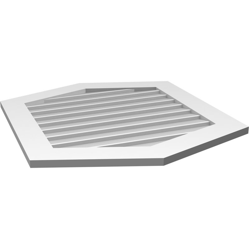 Ventilé vertical à pignon vertical 4/12 po, H 34 po x l 30 po x P 1 po