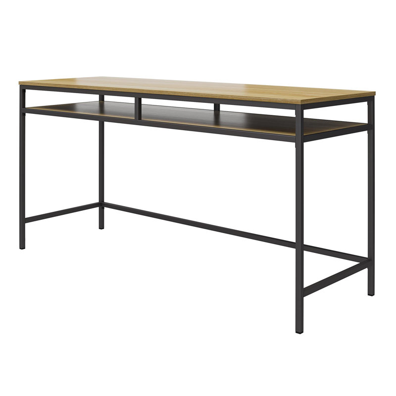 Giamanco Computer Desk, Oak, Gray