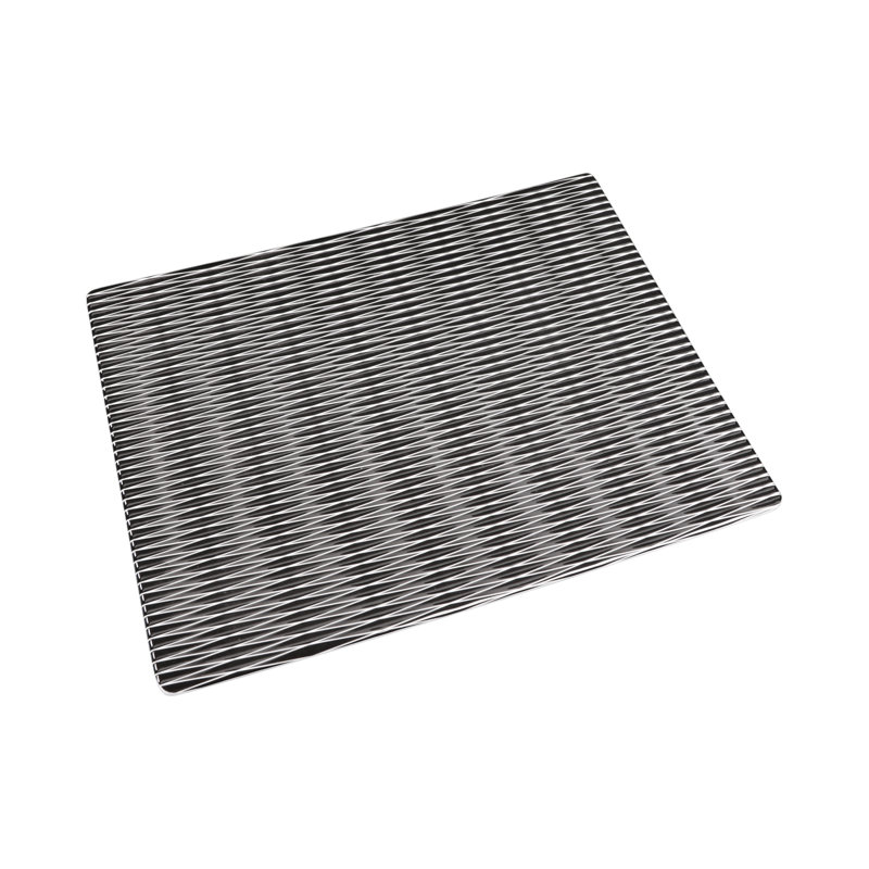 Elite Global Solutions Melamine Tray, White/Black Decal, 0.75" H x 12.75" W x 9.88" D