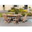 Woehler Oval Teak Solid Wood Extendable Outdoor Dining Table-27844908