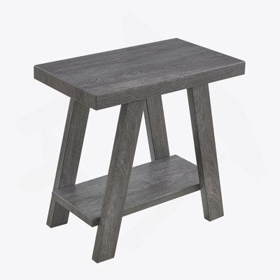 Athens Contemporary Wood Shelf Side Table In Finish