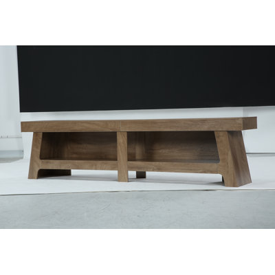 Farmhouse TV Stand with Open Storage, 86.6 Inch Long Media Console for Living Room