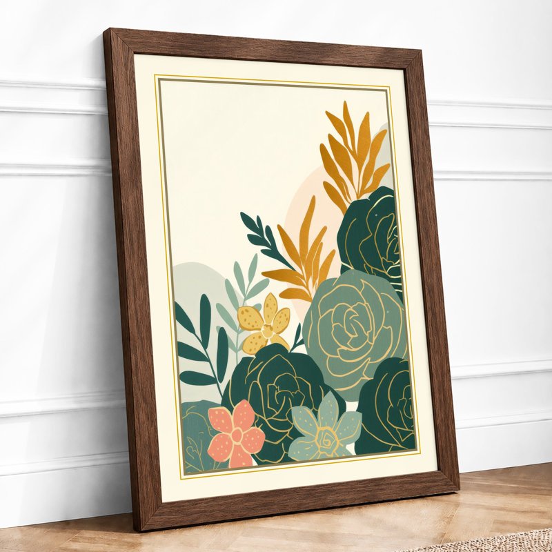 Floral Garden Study Botanical - Print, Walnut, A1 - 84.1 x 59.4 cm