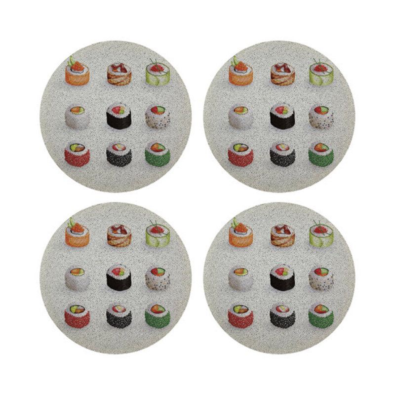 Glass Beads Round Beaded Placemats