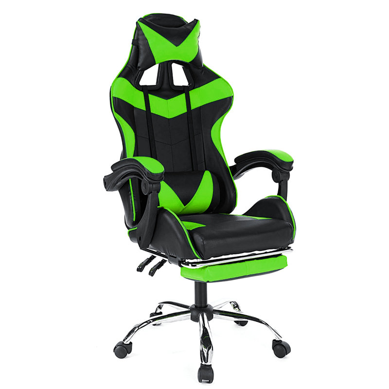 Fauteuil de jeu PC et de course, Vert