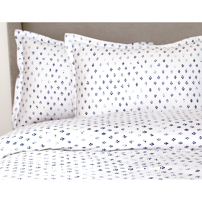 Lit avec rangement Byrne Malmo Beckett, Ensemble de housse de couette double + 1 taie déc, Bleu