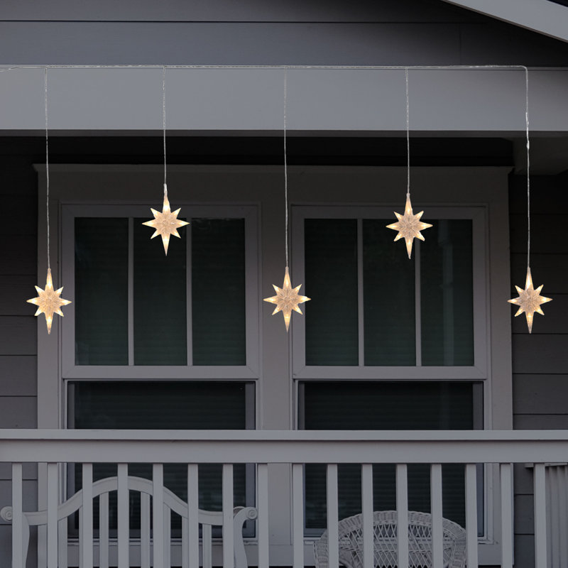 Aaronette Electric North Star LED Curtain String Lights