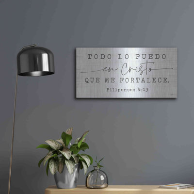 'Philippians 4.13 Spanish' by Lux + Me Designs, Wall Art