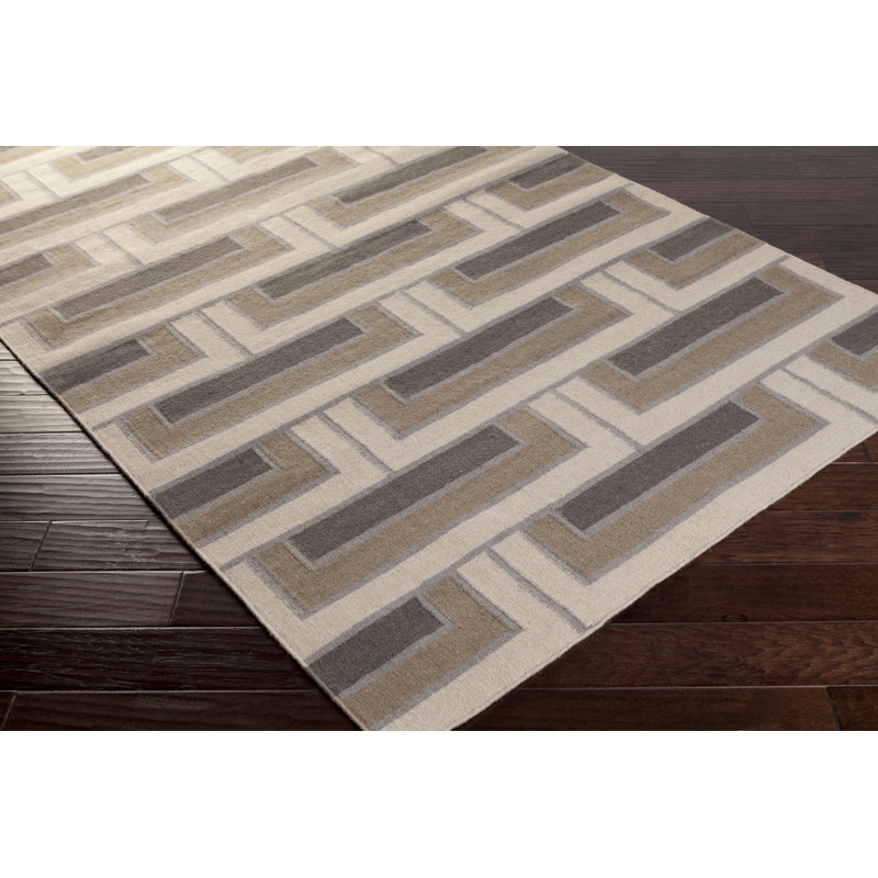 Durgan Wool Geometric Indoor Rug, Rectangle 2' x 3'