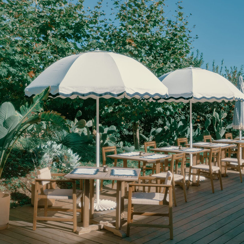 Patio 90'' W Umbrella, Navy/White