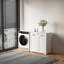 Armoire à linge avec sacs amovibles - Triez et rangez le bois 31,5 po Profondeur système d'organisation blanc facile 2 en panneau de particules largeur 16,04