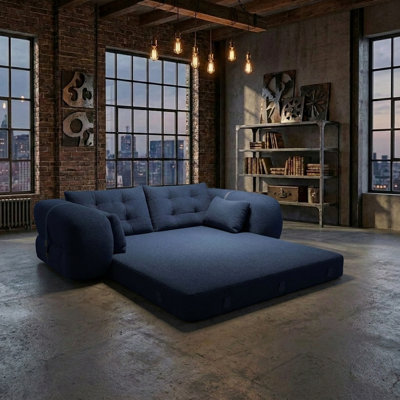 Canapé-lit de 78,7 po, canapé-lit pliant 3 en 1, canapé futon en peluche, fauteuil à billes à siège profond rembourré, lit pour chien, salon, salle de jeux, chambre à coucher