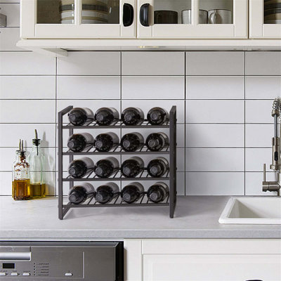 Berto Wine Bottle Rack Black