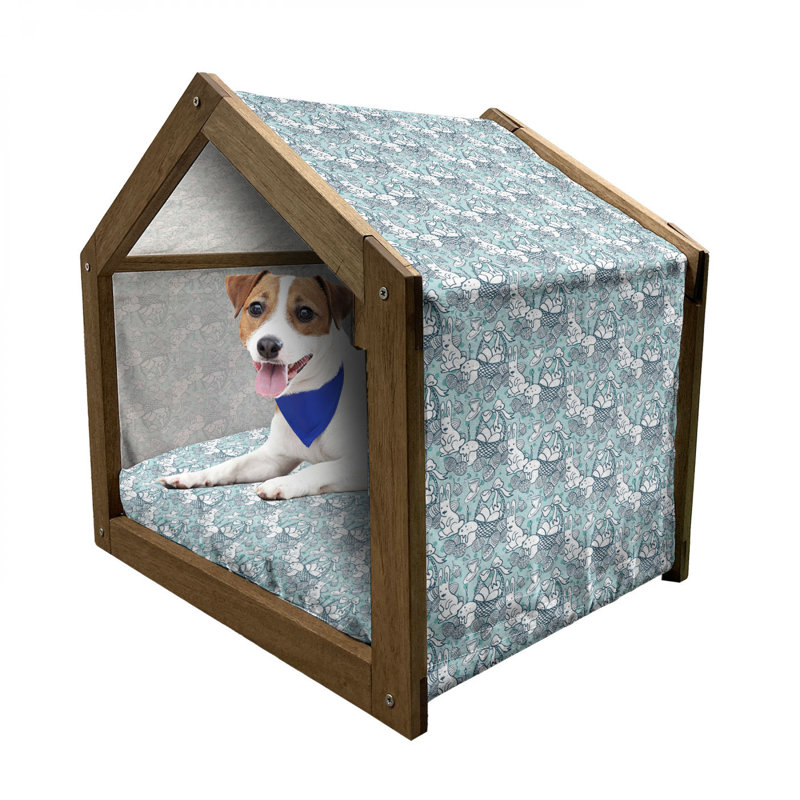 Niche pour chien en bois, H 32,28 po x l 39,37 po x P 28,35 po
