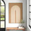 The Novogratz Polyester Geometric Living Room Framed Wall Art with Tan Layered Arch
