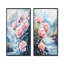 Pivoines hivernales et la rivière Glacier I - Art mural floral, collection 2 panneaux-1014472169-1014472175
