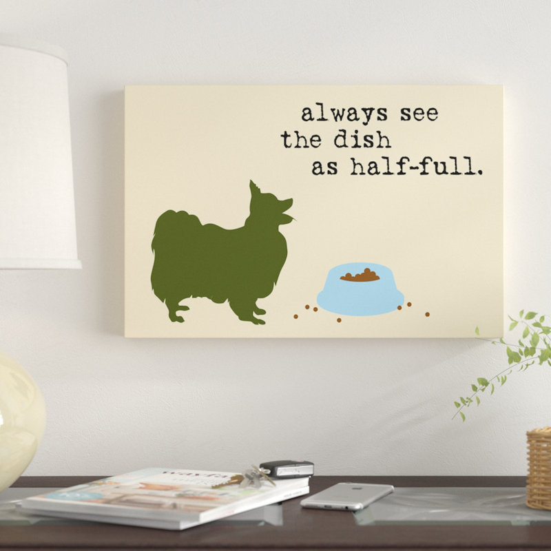 « half full i », impression sur toile, H 12 po x l 18 po x P 1,5 po, Pas de tapis, Toile tendue