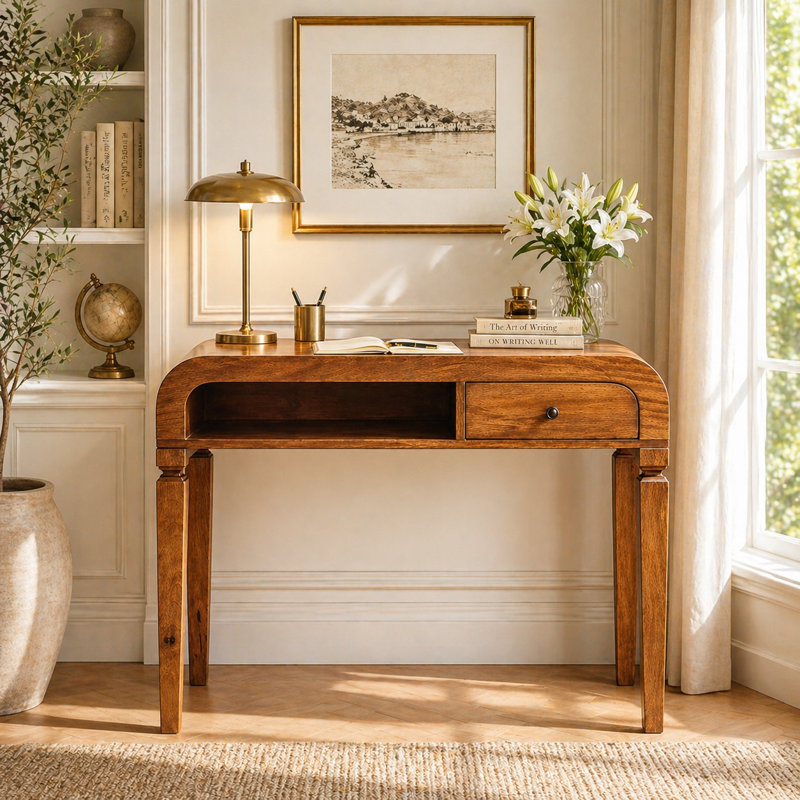 Bureau d'écriture courbé