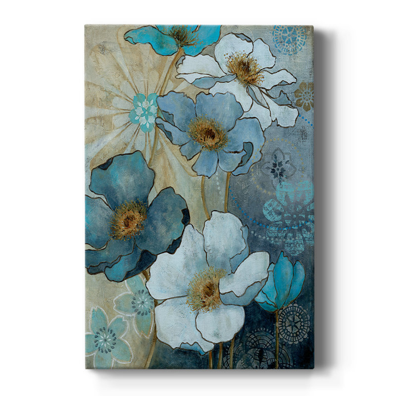 Blue Denim Garden I -Gallery Wraraped Cavas, H 36 po x l 24 po