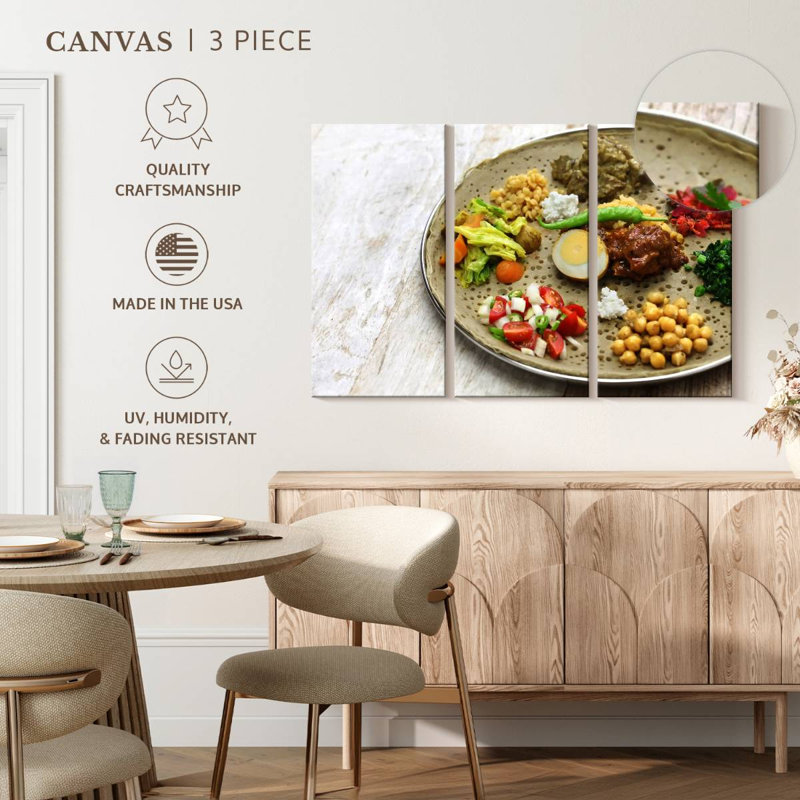 Cuisine végétarienne éthiopienne, H 20 po x l 33 po
