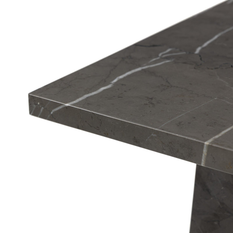 Ellric Pedestal 40", Grey Italian Marble