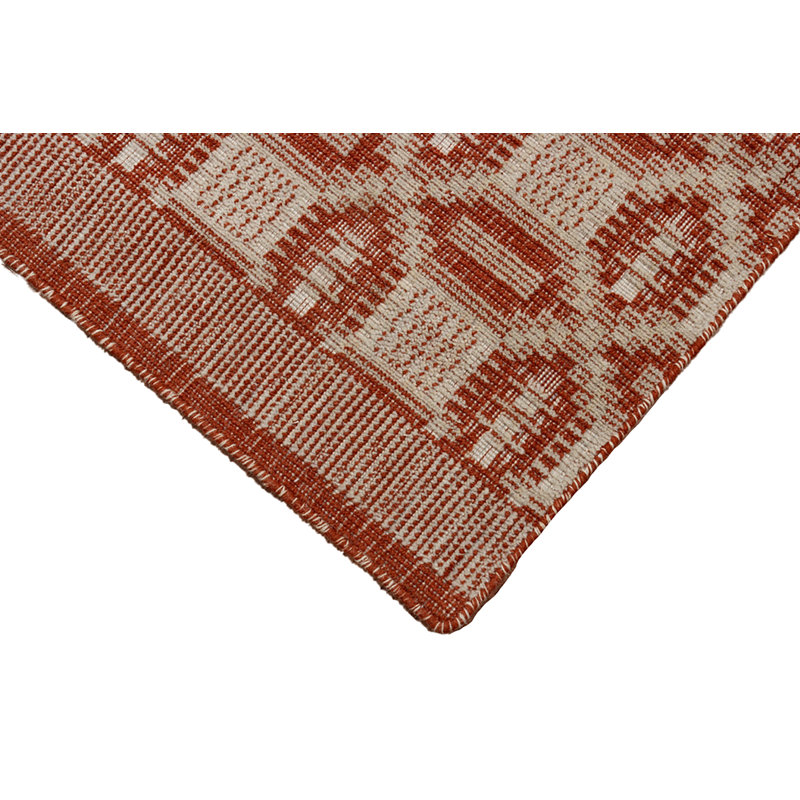 Lover's Knot Coverlet II Geometric Area Rug 7'6 x 9'6 in Rust