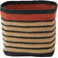 Seagrass Natural Stripe Square Basket-110455274