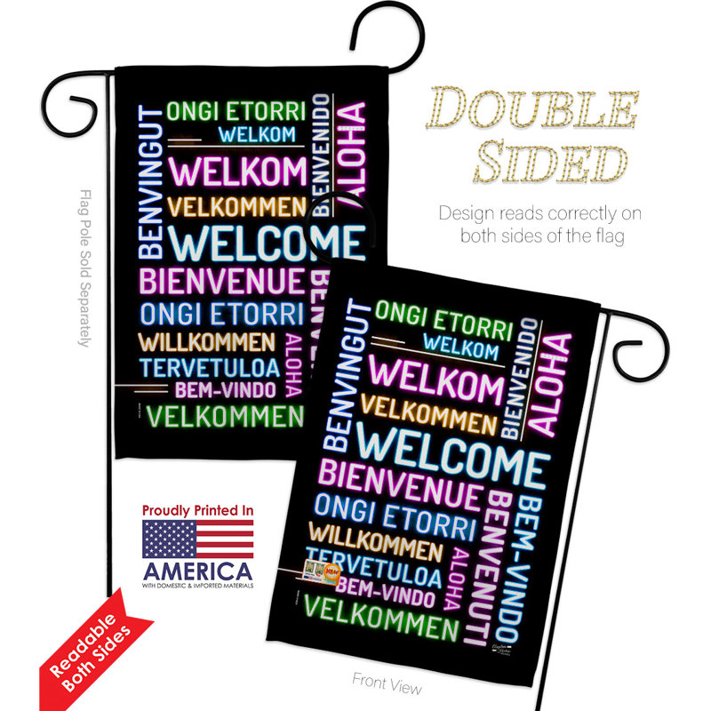 Drapeau de jardin en polyester 18 x 13 pi Best Home Sweet Home Expression
