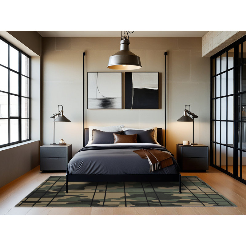 Recon Grid Rug, Round 4'