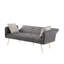 Canapé-lit futon convertible avec pieds en métal