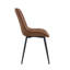 Chaise de salle à manger moderne en tissu avec motif de grille élégant-82001082