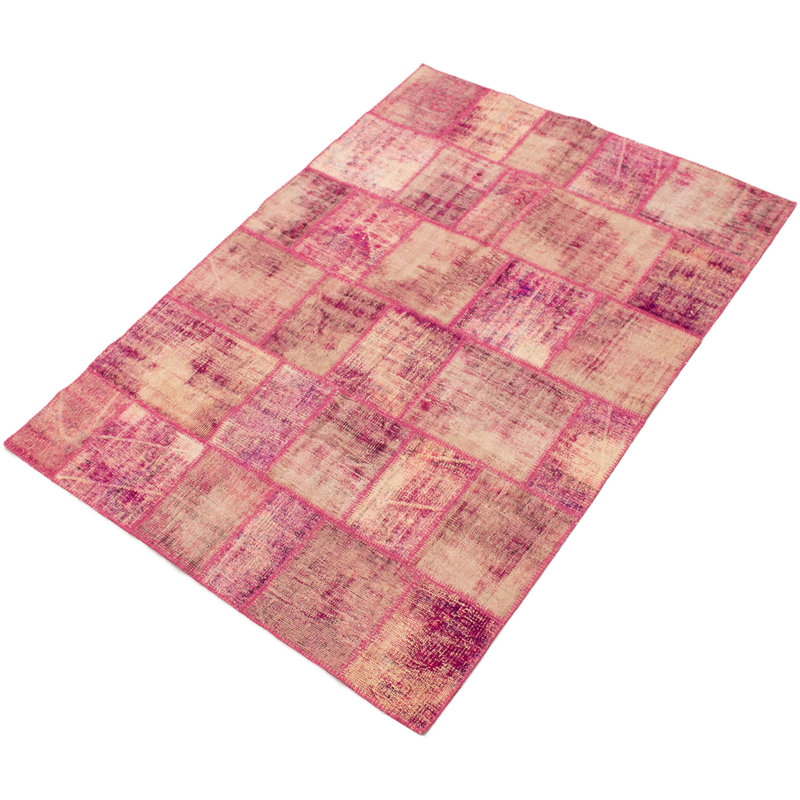 Tapis décoratif en laine noué à la main de conception unique noué à la main des années 1980 5 pi 7 po x 7 pi 10 po Boltin