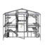 Grande cage d'extérieur pour 6 à 10 chats Havenwood, rampe d'escalade et poteau à griffer pour chat, maisonnette d'extérieur-133436044