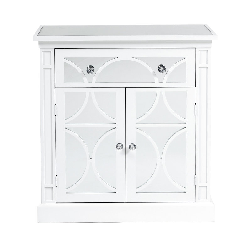 Violetta 81cm Sideboard for Livingroom furniture, 2 Door 1 Drawer Wooden Storage Cabinet, White