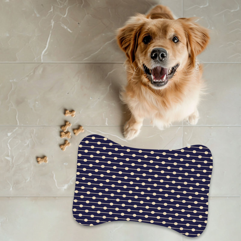 Retro Chromatic Arc - 1 Piece Bone Shape Feeding Mat