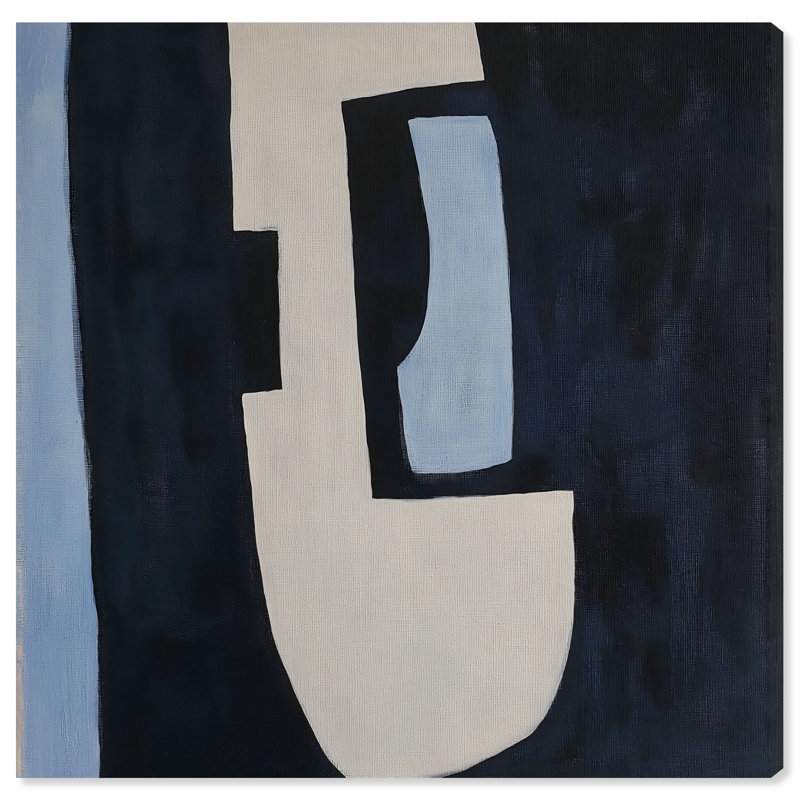 Contours of Silence II Canvas Abstract Print by Oliver Gal, Black Frame, 12 x 12, 12"H x 12"W, Canvas Unframed