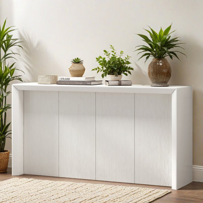 59.72" Sideboard, Modern Minimalist Solid Wood Accent Cabinet, Entryway Console Table for Living Room, Hallway