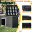 Niche pour chien en résine résistante aux intempéries et à toit amovible 24,15 po H (noir)-305157383-307201082