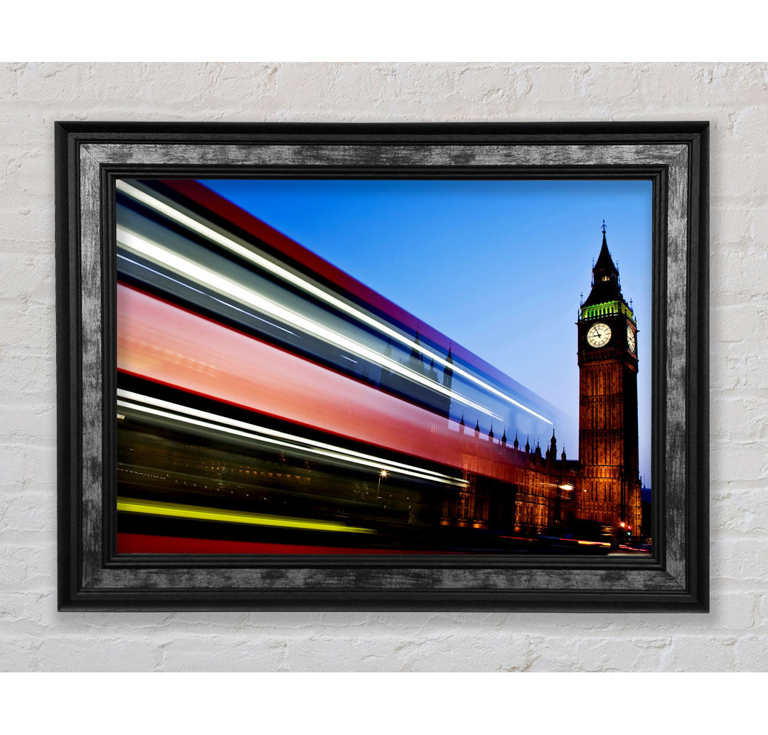 London Big Ben Double Decker Bus - Bilderrahmen Kunstdrucke