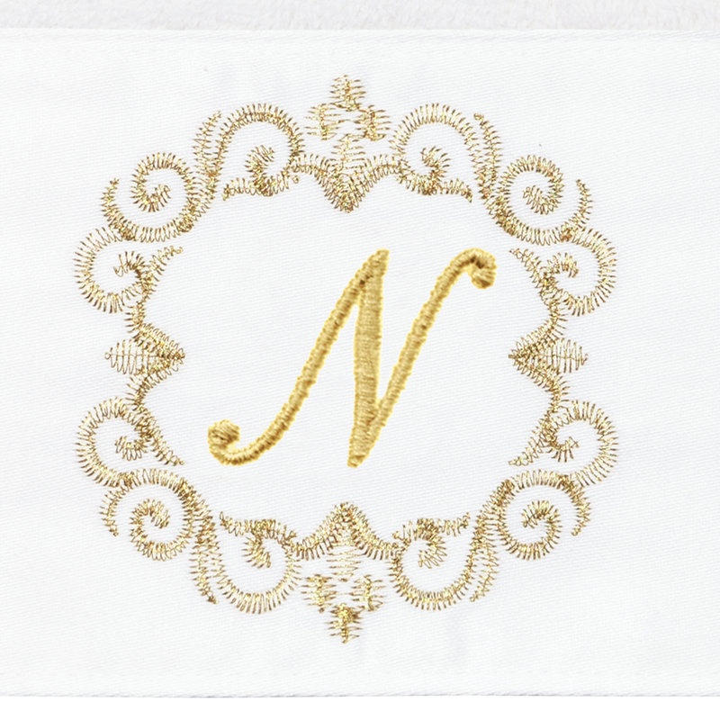 Winston Porter 100% Turkish Cotton MONICA 2PC Embellished Hand Towel Set, N