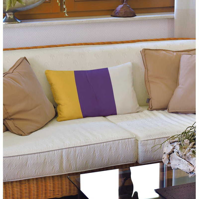 Housse de coussin lombaire Atlanta, Minnesota, Mauve/jaune